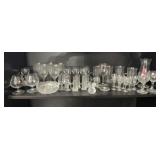 Clear  wine glasses shot, brandy glasses included