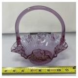 Fenton Dusty Rose overlay cases glass basket