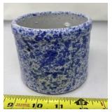 R.R.P. Blue sponge ware stoneware crock