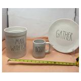 Rae Dunn Artisan Collection by Magenta plate, cup