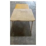 2 card tables,includes samsonite table and  4
