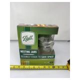 New in box 4 pint nesting jars with lids