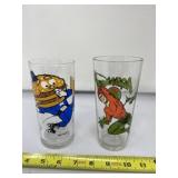 Pepsi 1978 and McDonalds 1977 collector glasses