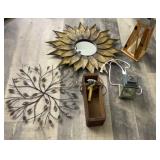 Wall Art, metal decor , candle lanterns