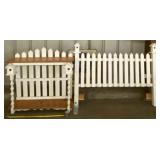 Wood fence decor and shelf