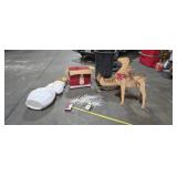 Christmas decor,  garbage can