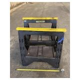 Two Storehorsec folding sawhorses