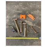 Hammers, propane torch tip, bits, level and more