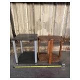 Wood and wood and plastic tables