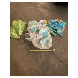 Pool toys, floats and holder for pool toys