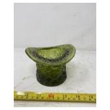 Fenton Daisy and button top hat in avocado green
