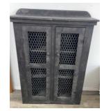 Chicken Wire Cabinet 39x 52x 14 in, solid wood