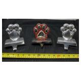 Christmas dog print stocking holders