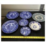 Oriental New Wharf Pottery plate and antique flow