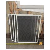 Four window screens that measure 22.5 inches