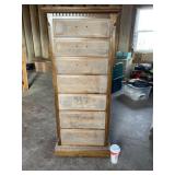 Tall 7 drawer vest of drawers measures 23 inches