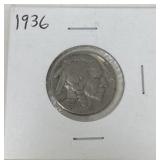 1936 Buffalo nickel