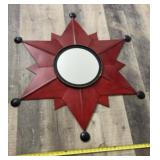 Metal Star w mirror, wall mount