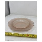 Pink Depression glass bowl