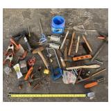 Clamps, caulk gun, wallpaper brushes and more