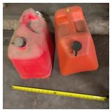 2 ) 5 gallon plastic gas tanks