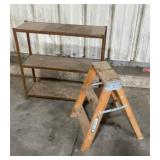 Metal shelf , Werner 2 ft step ladder