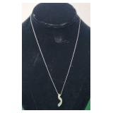 10k White Gold Necklace & Diamond Pendant 2.04g