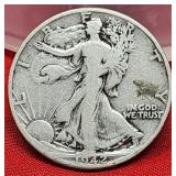1942 Walking Liberty Silver Half Dollar
