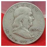 1960-D Franklin Silver Half Dollar