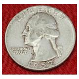 1952 Washington Silver Quarter