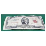 1953-B $2.00 Jefferson Red Seal Note/ Certificate