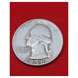 1956-D Washington Silver Quarter