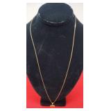 24" 14k Yellow Gold Italy Necklace, 14k Dominic