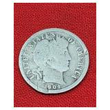1904 Barber Silver Dime