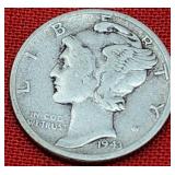 1943 Mercury Silver Dime