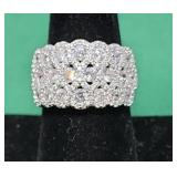 .925 Sterling & CZ Ring Size 9, 9.11g
