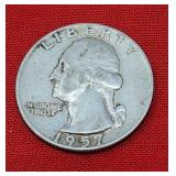 1957-D Washington Silver Quarter