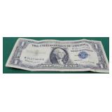 1957- B Washington 1.00 Silver Certificate