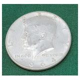 1964 Kennedy 90% Silver Half Dollar
