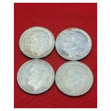 4-1962-P-D Roosevelt Silver Dimes