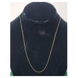 19" 18k Italy Yellow Gold Necklace .90g