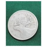 1942 Canadian Silver Quarter