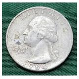 1964-D Washington Silver Quarter
