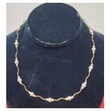 14K Yellow Gold Freshwater Pearl & Twisted Gold