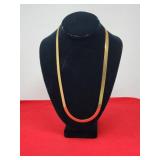 .925 Italy Sterling Herringbone Necklace  21.42g