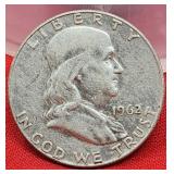 1962-D Franklin Silver Half Dollar