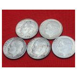 5-1961-P-D Roosevelt Silver Dimes