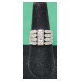 .925 Sterling & CZ Ring Size 8, 6.91g
