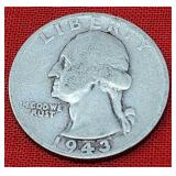 1943 Washington Silver Quarter