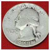 1951 Washington Silver Quarter